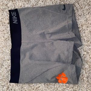 Grey Clemson Nike pro spandex